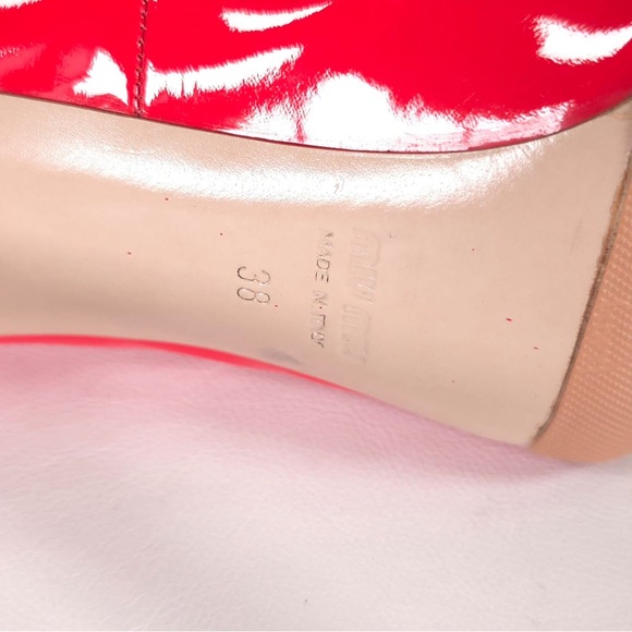 MIU MIU PATENT LEATHER ITALY🇮🇹MADE 518277 VERENICE LACCA Heels Pumps Size 38 - Picture 11 of 16